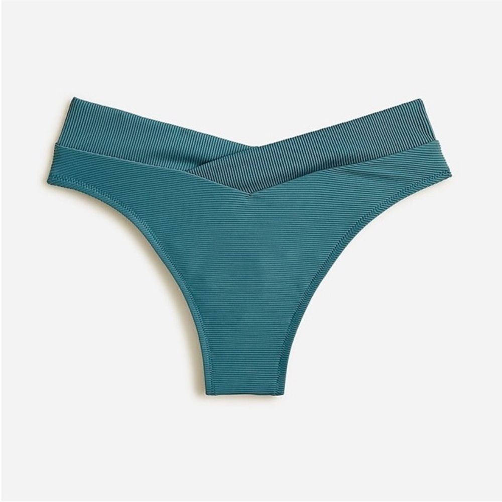 NWT J Crew Ribbed high-rise cheeky bikini bottom Size 3X